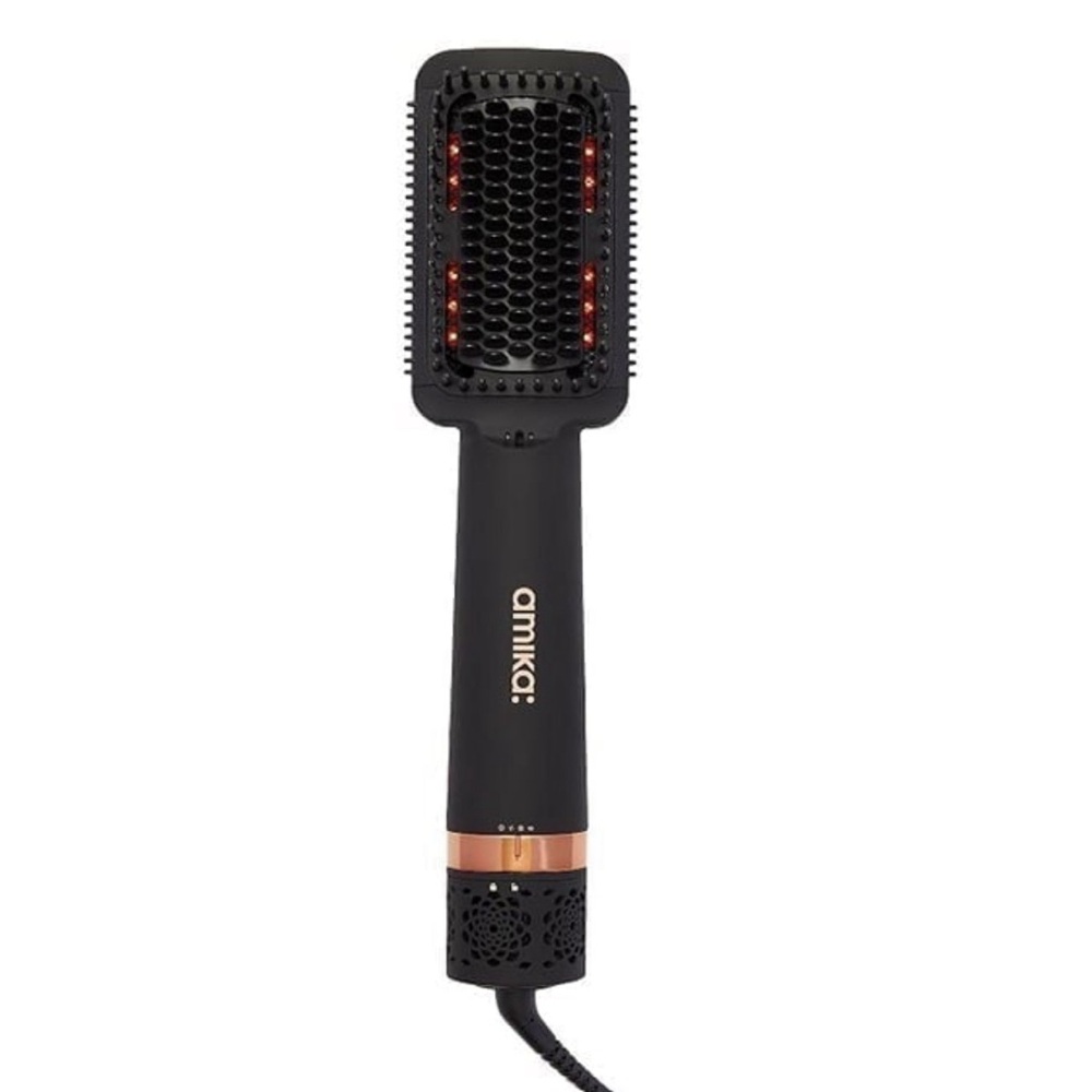 amika Double Agent 2-in-1 Straightening Blow Dryer Brush